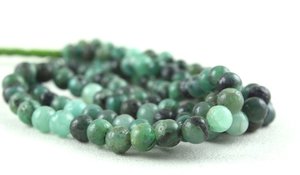 Cuentas de piedras preciosas de Esmeralda verde Natural suave grado AAA 4-6mm collar hecho a mano DIY colgante de bebé joyería certificada por terceros - Product Image 3