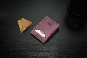 Cowhide Leather Short Cover Money Clip & Credit <b>Card</b> <b>Wallet</b> Waterproof Durable Personalized Leather <b>Wallet</b> DPL-0009 - Product Image 2