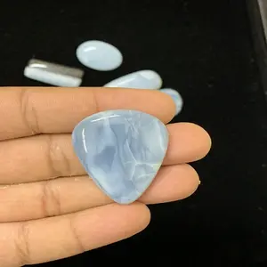 蓝色蛋白石松散宝石天然优质凸圆形半宝石蓝色蛋白石天然蓝色蛋白石