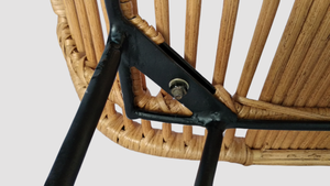 Fauteuil lounge Ellen en rotin tressé, contemporain, écologique, pour salon, appartement, salle à manger, hôtel, extérieur, loisirs, vente en gros - Product Image 4