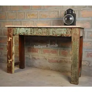 仿旧雕刻实木控制台桌子复古家具复制品控制台jodhpur trends控制台桌子jodhpurfose