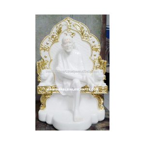 White Marble Sai Baba Statue - Product Image 1