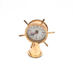 Chronomètre nautique analogique en laiton, roue de marin, Table de bureau, horloge à boule - Product Image 6