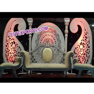 Wedding Celebration <b>Stage</b> Panels <b>Props</b> Latest Wedding Round Backdrop Panel <b>Stage</b> Fiber Panels Wedding <b>Stage</b> Decoration - Product Image 1