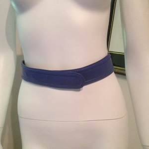   Ceinture pour femme en cuir bleu vintage, faite à la main, Happiness - Product Image 1