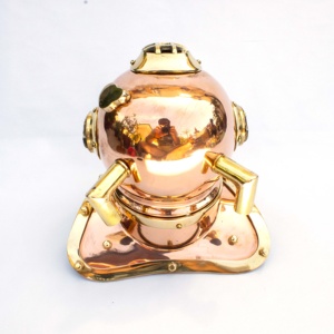 หมวกดำน้ำทองเหลืองโบราณ 7 นิ้ว คุณภาพสูง ขายดี รุ่น Nautical Mark V ผิวทองแดง - Product Image 4