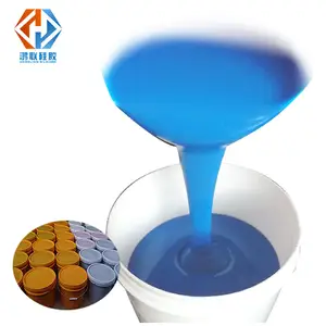 blue color silicone rubber for moulds making 2 component liquid silicon raw material Honglian silicone cheap price