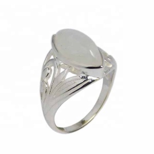 Solid 925 Sterling <b>Silver</b> Rainbow Moonstone <b>Ring</b> Beautiful Fashion <b>Silver</b> Jewelry Eternity Vermeil <b>Rings</b> for <b>Men</b> and Women - Product Image 1