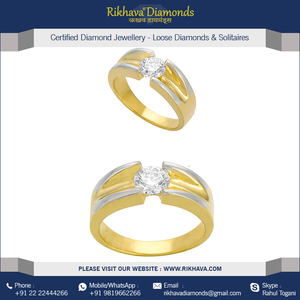 แหวนเพชรแท้เครื่องประดับหรูหราและสีเหลืองทอง18kt หรูหราและหรูหรา - Product Image 2