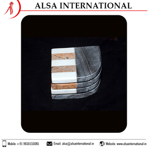 Posavasos de mármol impreso en marrón, blanco y gris, precio mayorista, compra a proveedor de plomo de confianza - Product Image 4