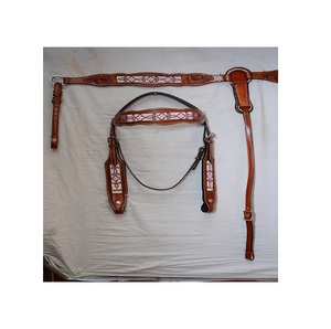 Juego de caballete y coraza de cuero occidental de nuevo diseño hecho a mano en India - Product Image 1