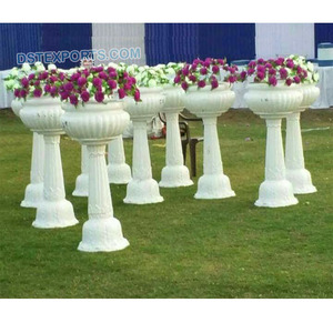 Pot de fleurs d'entrée de mariage, vintage, style occidental, pour mariage, pilier de marche, Hollywood - Product Image 1