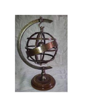 Armillary Made in Brass and with Antique Finish <b>Nautical</b> Home <b>Decor</b> Metal Decorative Sculptures Metal Crafts - Product Image 6