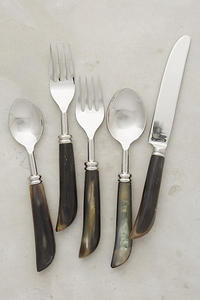 Cubiertos de acero inoxidable ecológicos en utensilios de metal decorativos negros para el hogar y la Oficina para fiestas - Product Image 6