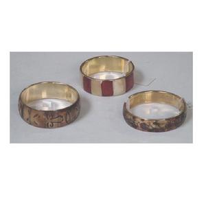 Combinaison d'os de bois de haute qualité et autres styles de bracelets incurvés sur une base en laiton Bracelets indiens Bracelets doués pour les filles - Product Image 5