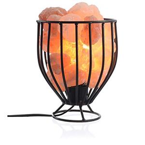 Bol sculpté à la main bol en métal de l'Himalaya en cristal naturel avec morceaux de sel panier en métal de l'Himalaya lampe à sel avec morceaux, - Product Image 2