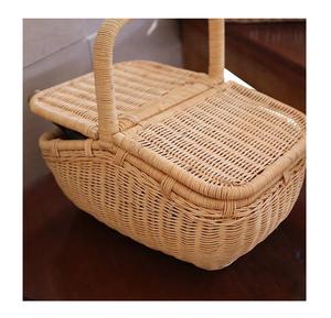 Panier de pique-nique en rotin et bambou / Grand panier de pique-nique en bambou / Panier de pique-nique en osier (84587176063 Whatsap) - Product Image 1