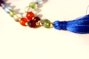 Lapislázuli-collar de cuentas de 108 MLA, collar de cuentas facetadas de 7 Chakras - Product Image 3