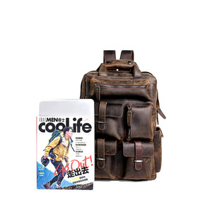 Caballo loco de cuero genuino de los hombres 14 Portátil Bolsa de ordenador portátil de cuero mochila bolso bueno Odm 3506 - Product Image 2