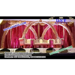 Srilankan boda tronco Pilar escenario exquisita decoración de escena de boda decoración de la boda de escenario caso - Product Image 1