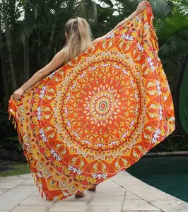 Boho de las mujeres del diseñador de ropa rayón/algodón tendencia Printed Sarong Pareo