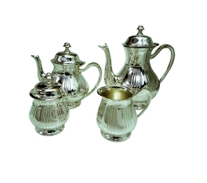 Latest Design Tea Coffee <b>Set</b> Handmade Silver Color Arabic Tea <b>Cup</b> <b>And</b> <b>Saucer</b> Exclusive Quality Aluminium - Product Image 1