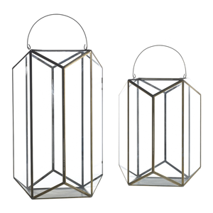 VENTA CALIENTE LINTERNA DE METAL Y CRISTAL PARA LA DECORACIÓN MODERNA DEL HOGAR MEJOR VENTA LINTERNA DE VELA DE DECORACIÓN DE BODA DE LUJO - Product Image 3