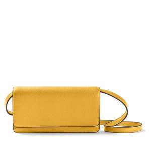 Mini sac à bandoulière en cuir noir brillant avec fermeture éclair pour femme - Product Image 1