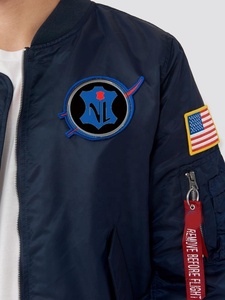 Custom MA-1 Bomber <b>Jacket</b> Embroidered Streetwear Wholesale Varsity <b>Jacket</b> Fashion Flight Zip <b>Jacket</b> Embroidered <b>Pilot</b> Varsity - Product Image 2