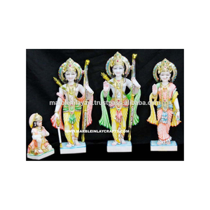 Marble Ram Darbar Statue with Das Hanuman - Product Image 1