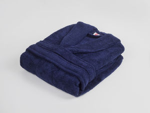 Nuevo último diseño Patrón sólido 100% Algodón egipcio Ecológico Hombre Albornoz Exportador en India - Product Image 3