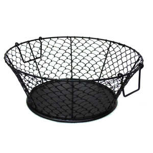 Panier à fruits rond en fer avec poignée - Product Image 1