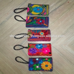 Nuevos monederos de algodón bordados, monederos de mano a la moda para mujer para compras al por mayor de La India - Product Image 2
