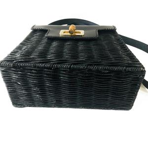 Sac en rotin à longue sangle en cuir PU avec attache à crochet et boucle Design élégant de sac à main - Product Image 2