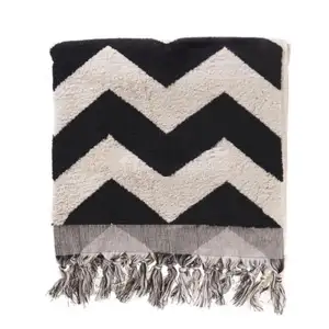 100%Cotton <b>Striped</b> 100x180cm Customized Eco-friendly Reusable 180-270gsm Turkish Oversized Christmas Embroidered <b>Beach</b> <b>Towel</b> - Product Image 1