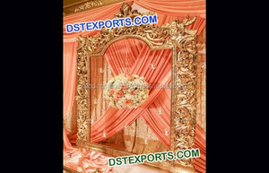Panneau de toile de fond fleuri pour scène de mariage, Panneau de toile de fond sculpté en fibre pour scène de mariage, Toile de fond en fibre pour mariage indien Nouveau-Mexique - Product Image 2