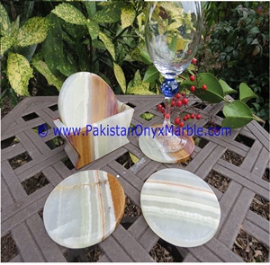 ชุดจานรองแก้วโอนิกซ์สีขาว6ชิ้นพร้อมที่วางหินแข็งแกะสลักและขัดเงาสำหรับตกแต่งบ้านและเครื่องดื่ม - Product Image 6