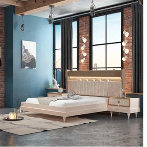 Elegante Juego de Dormitorio Doble de Madera Moderno - Product Image 1