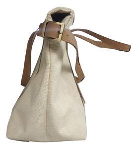 Sac de sport en cuir véritable et jute Sacs de sport en toile - Product Image 2