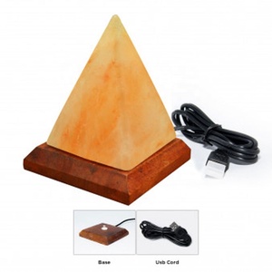 Pure Serenity Feng Shui Carved Pyramid Lamp Himalayan White Salt Home Decoration Sian Enterprises' Protective <b>Shrink</b> <b>Wrap</b> - Product Image 2