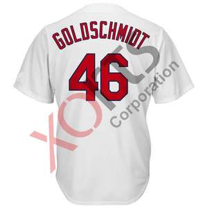 Maglia Classica da Baseball e Softball per Giovani e Adulti, Stile Cardinals, Ricamo Tackle Twill, Colore Solido <span class=keywords><strong>Rosso</strong></span> e Giallo, Super Traspirante - Product Image 2