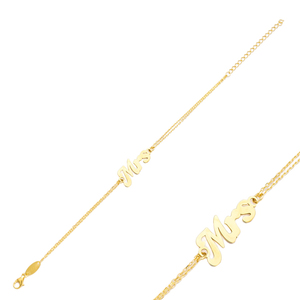 Mrs. สร้อยข้อมือออกแบบตัวอักษรขายส่ง925สร้อยข้อมือเงินอินเทรนด์แฟชั่นผู้หญิงเครื่องประดับ - Product Image 1