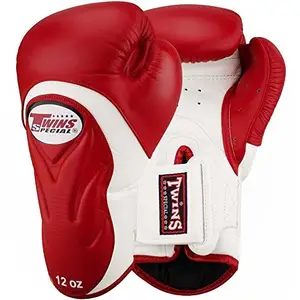 Rouge Spécial manchette Allongée Professionnel gants De Boxe de boxe muay thai en cuir véritable gants de boxe