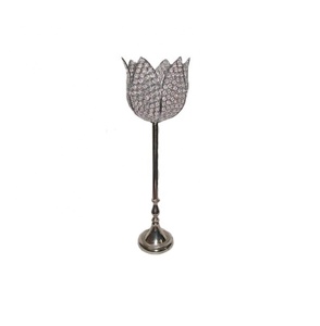 Centro de mesa de flores de cristal alto al por mayor y portavelas altos para bodas fabricante venta directa de fábrica - Product Image 1