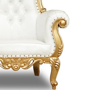 Silla Victoriana Sólida con Respaldo Alto, Diseño en Forma de Corazón, para Hotel, Sala de Estar, Villa, Eventos, Muebles Comerciales Elegantes - Product Image 4