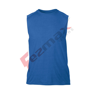Camiseta sin mangas de algodón 100% personalizada de nueva moda para hombre, tejido de punto transpirable de talla grande - Product Image 4