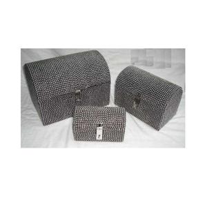 กล่องไม้โมเสคสลักเกลียวเหล็กกล่องเครื่องประดับโลหะสำหรับตกแต่งเครื่องประดับสำหรับผู้หญิงและเด็กผู้หญิง - Product Image 5