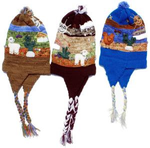 Kids Hats Alpaca <b>Wool</b> Baby Hot Warm Winter Head Dress Toddler Boys Girls Fashion Peruvian Handwoven - Product Image 1