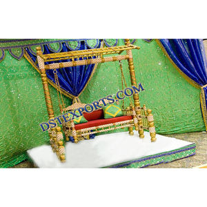 งานแต่งงานอินเดีย meenakari jhula อินเดียชิงช้างานแต่งงานอินเดียสวิงงานแต่งงาน Sangeet แนวโน้มแกว่งเวทีแกว่งที่นั่งตกแต่ง USA - Product Image 1