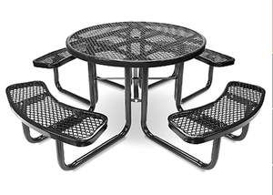 โต๊ะปิกนิกเหล็กกลางแจ้ง โต๊ะและม้านั่งโลหะกลางแจ้ง โต๊ะปิกนิก - Product Image 3